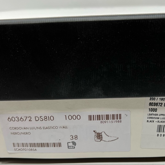 GUCCI Womens Cordovan Lux Leather Ankle Boot Black Size 38 EU - Picture 17 of 17